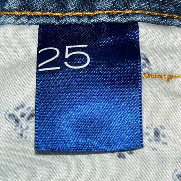 ANTHROPOLOGIE PILCRO Daisy Duke Denim Shorts Exposed Button Fly Distressed 25 - Picture 11 of 13